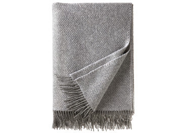 Plaid Konrad en laine mérinos Eagle Products gris clair 2