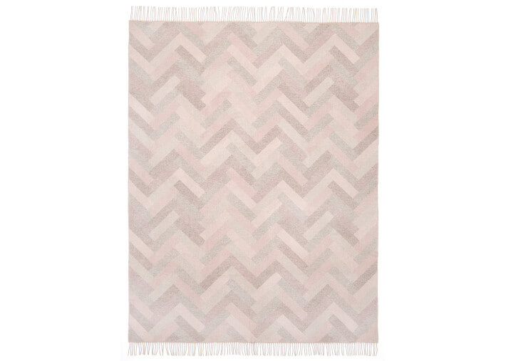 Plaid Vienna en cachemire et laine mérinos rose par Eagle Products