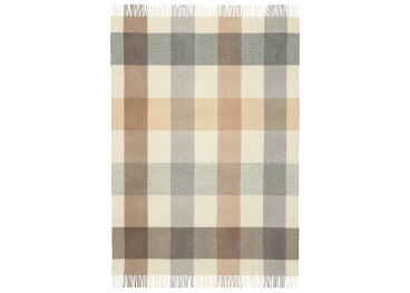 Plaid Dublin à carreaux en laine mérinos gris – Eagle Products 2