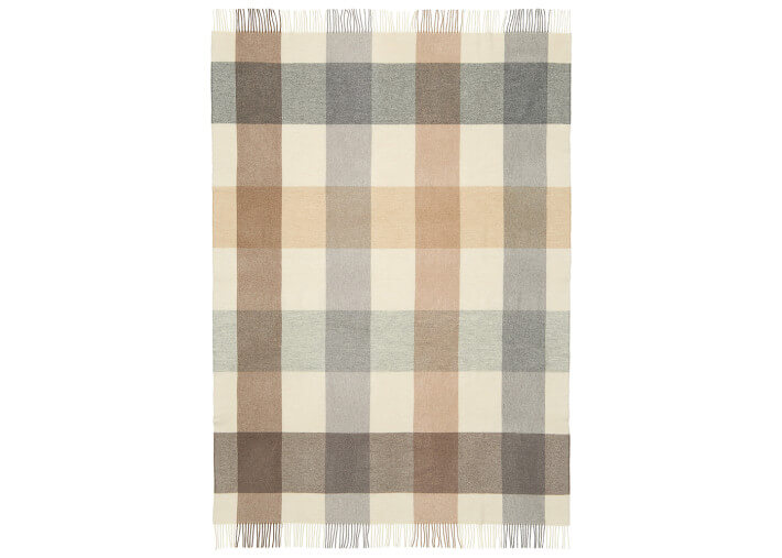 Plaid Dublin à carreaux en laine mérinos – 2...