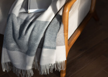 Plaid Dublin à carreaux en laine mérinos gris – Eagle Products