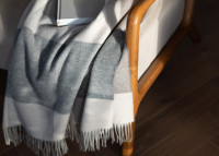 Plaid Dublin à carreaux en laine mérinos gris – Eagle Products