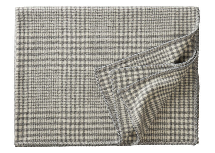 Plaid gris en laine mérinos de Bavière Arthur –...