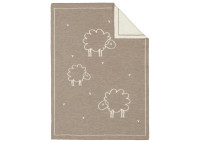 Plaid Lilly taupe 75 x 100 cm en laine mérinos