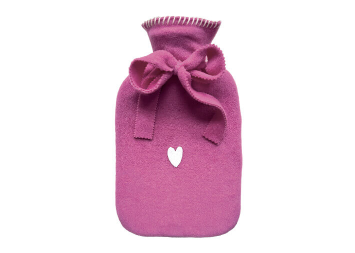 Bouillotte enfant Elsa motif cœur rose fuchsia Eagle Products