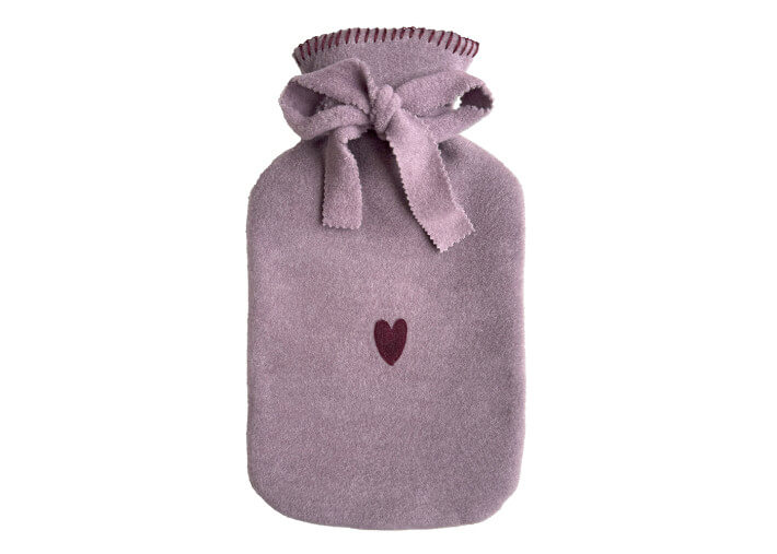 Bouillotte enfant Elsa motif cœur parme Eagle Products