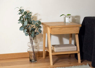 Table de chevet 1 tiroir en bois de chêne - Piko par...
