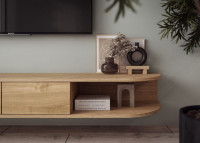 Meuble TV suspendu avec tiroirs en chêne 4 tailles Kiko Szyszka Design
