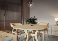 Table ronde en chêne naturel 3 tailles Piko par Szyszka Design