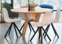 Table ronde en chêne naturel 3 tailles Piko par Szyszka Design
