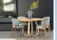 Table ronde en chêne naturel 3 tailles Lup par Szyszka Design
