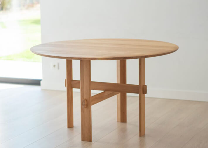 Table de repas ronde en chêne  3 tailles - Olio...