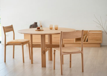 Table de repas ronde en chêne  3 tailles - Olio par...