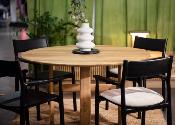 Table de repas ronde en chêne  3 tailles - Olio...