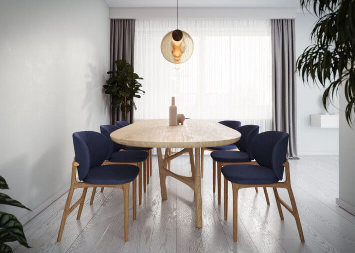Table de repas en chêne ou noyer 9 tailles -...