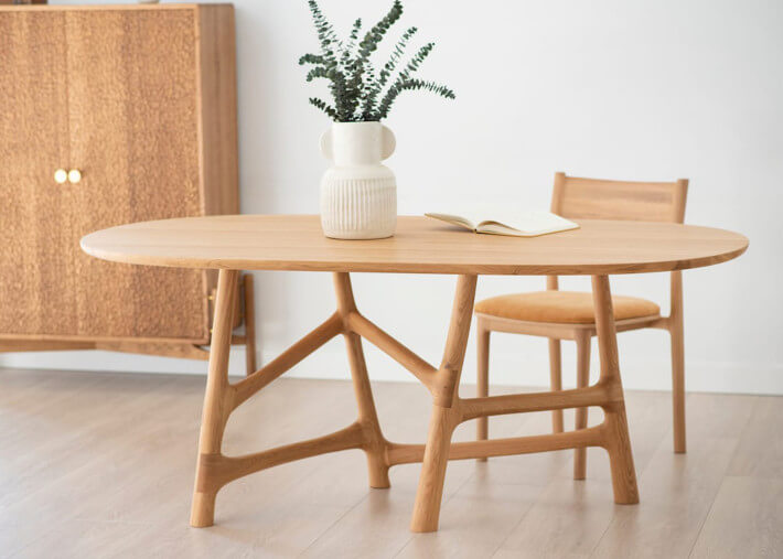 Table de repas en chêne ou noyer 9 tailles -...