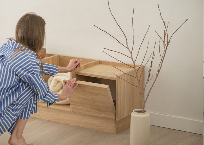 Meuble tv design en bois massif - options...