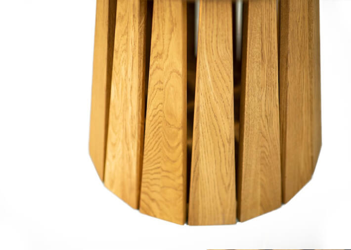 Table ronde fixe ou extensible en chêne - Sole...