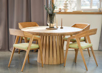 Table ronde fixe ou extensible en chêne - Sole par Szyszka Design