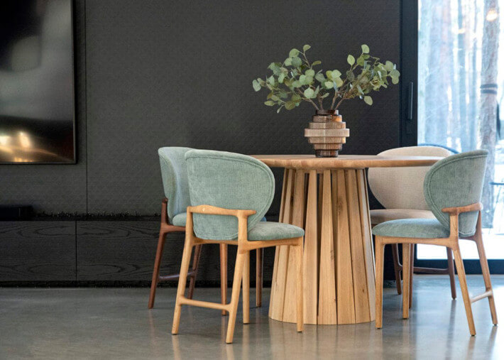 Table ronde fixe ou extensible en chêne - Sole...