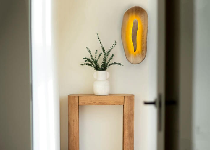Applique design et orignale en bois de chêne -...