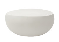 Table basse forme galet en béton blanc crème - Ikaria par Elementi