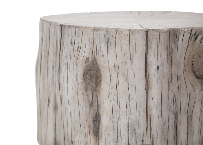 Table basse en béton imitation tronc de bois 2...