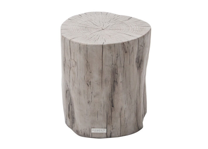 Table d'appoint imitation tronc de bois -...