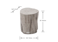 Table d'appoint imitation tronc de bois - Daintree par Elementi