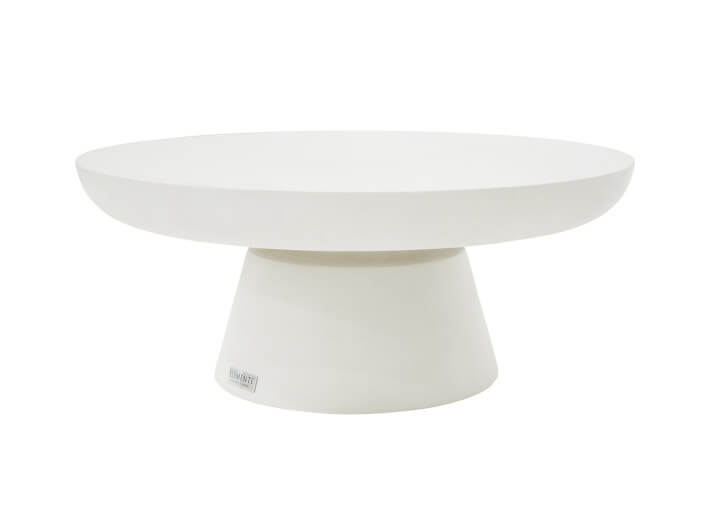 Table basse ronde grise noire ou crème 2...