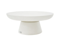 Table basse ronde grise noire ou crème 2 tailles - Kylix par Elementi