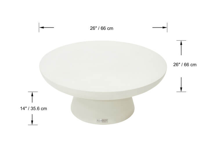 Table basse ronde grise noire ou crème 2...
