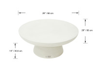 Table basse ronde grise noire ou crème 2 tailles - Kylix par Elementi