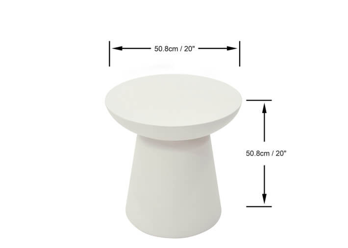 Table d'appoint ronde grise noire crème - Kylix...