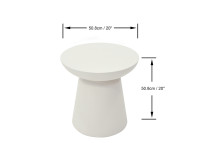 Table d'appoint ronde grise noire crème - Kylix par Elementi