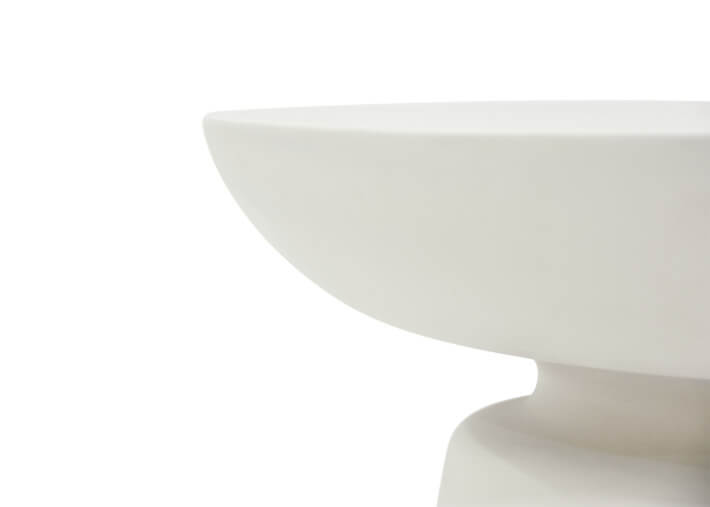 Table d'appoint ronde grise noire crème - Kylix...