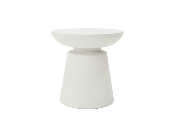 Table d'appoint ronde grise noire crème - Kylix...