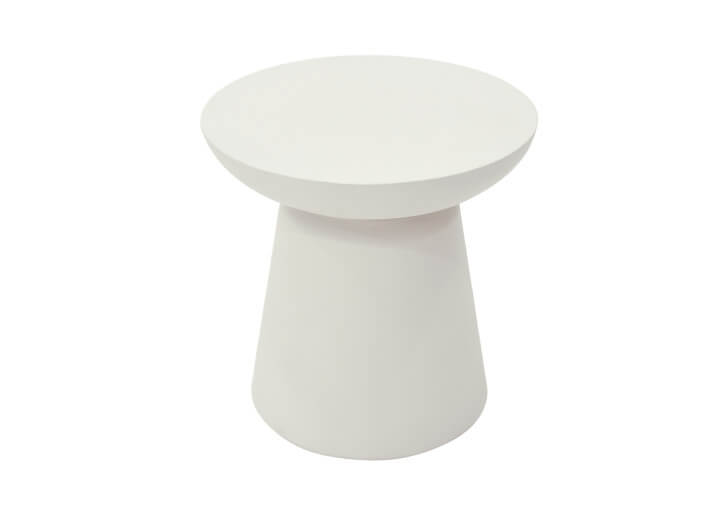 Table d'appoint ronde grise noire crème - Kylix...