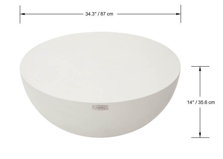 Table basse en béton fibré blanc crème 2...
