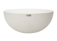 Table basse en béton fibré blanc crème 2 tailles - Chronos pat Elementi