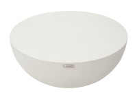 Table basse en béton fibré blanc crème 2 tailles - Chronos pat Elementi