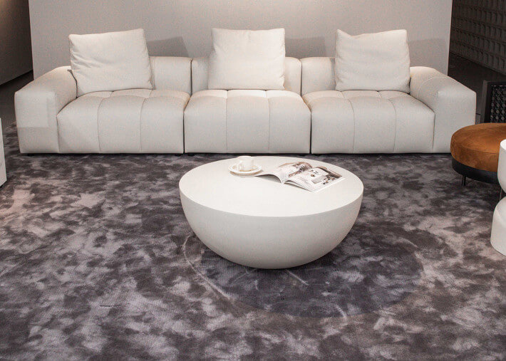 Table basse en béton fibré blanc crème 2...