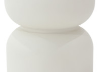 Table d'appoint originale en béton fibré blanc crème Chronos Elementi