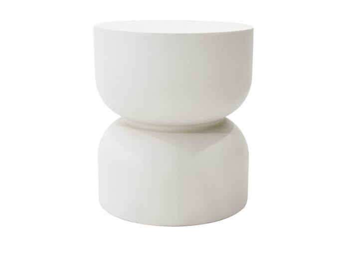 Table d'appoint originale en béton fibré blanc...