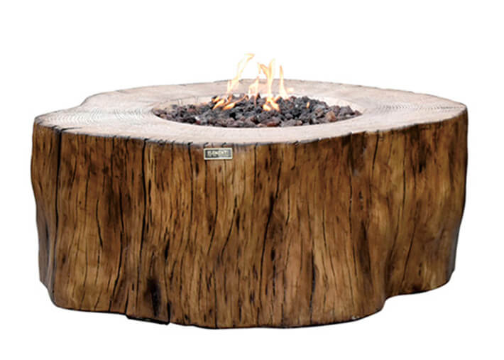 Table béton effet bois avec brasero à gaz...