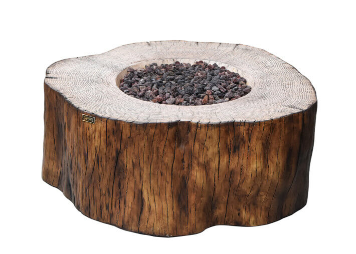 Table béton effet bois avec brasero à gaz...