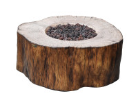 Table béton effet bois avec brasero à gaz intégré Manchester Elementi