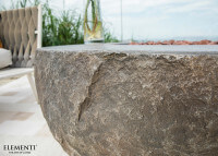 Table originale effet pierre avec braséro gaz intégré Boulder Elementii