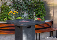 Table de bar originale avec braséro à gaz intégré - Montreal Elementi