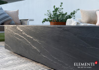 Table basse béton noir avec braséro à gaz - Capetown par Elementi